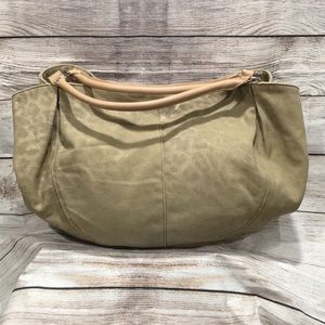 Loft Tan with Leopard print overnight hand bag